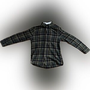 Vintage Roebuck & Co. Flannel Shirt Small Green Yellow Plaid Heritage Supply Co.